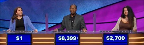 Final Jeopardy (1/10/2018) Lindsay Resnick, Gilbert Collins, Flora Leen