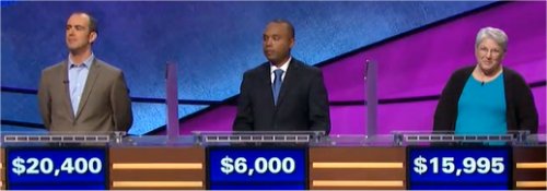 Final Jeopardy (1/18/2018) Lee Quinn, Ryan Graham, Marilyn Rose