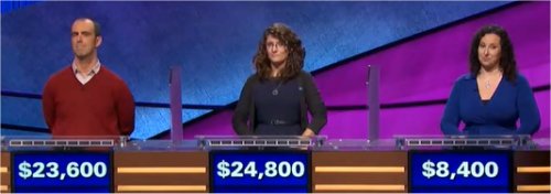 Final Jeopardy (1/19/2018) Lee Quinn, Rachel Lindgren, Sarah Daly