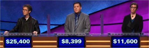 Final Jeopardy (1/31/2018) Ryan Fenster, Nate Pochomis, Elizabeth Connor