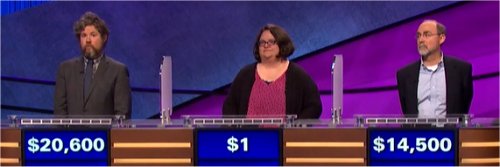 Final Jeopardy (10/4/2017) Austin Rogers, Jay Hancock, Marguerite Moran