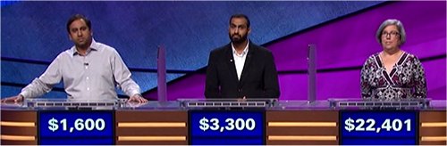 Final Jeopardy (11/1/2017) Anand Kandaswamy, Rahul Jain, Jenny Wrigley