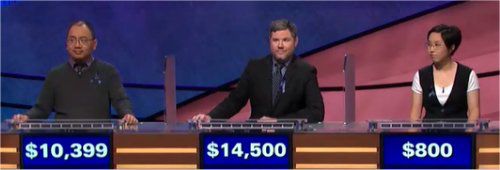 Final Jeopardy (11/13/2017) Andrew Pau, Austin Rogers, Lilly Chin