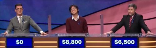 Final Jeopardy (11/16/2017) Buzzy Cohen, Alan Lin, Austin Rogers