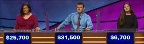 Final Jeopardy (11/20/2017) Kara Chandler, Eric Maher, Alex Jumper