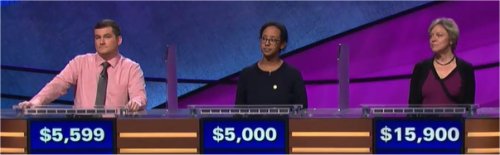 Final Jeopardy (11/30/2017) Matt Preston, Lily Gebrenegus, Lisa Kristina