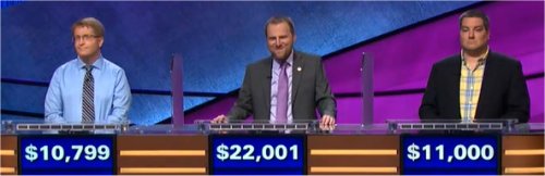 Final Jeopardy (12/14/2017) Bryce Johnson, Craig Tollin, Brennan Summers