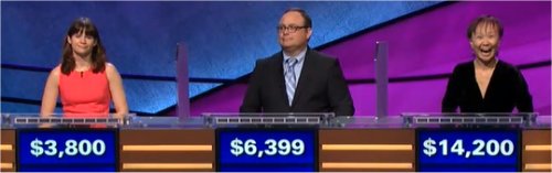 Final Jeopardy (12/26/2017) Natalie Ballas, Cary Bonnell, Ami Li