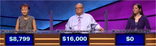 Final Jeopardy (12/27/2017) Ami Li, Kevin Foley, Sarah Walsh