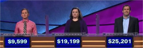 Final Jeopardy (12/8/2017) Kyle Becker, Laura Miller, Ben Raphel