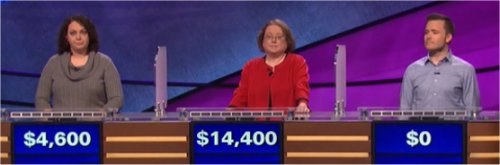 Final Jeopardy (9/11/2017) Shadi Peterman, Laura Kelsay, Andrew Clyne