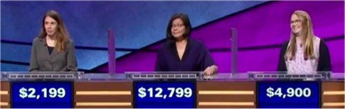 Final Jeopardy (11/3/2017) Monica Ashar, Kara Chandler, Nicole Jarvis