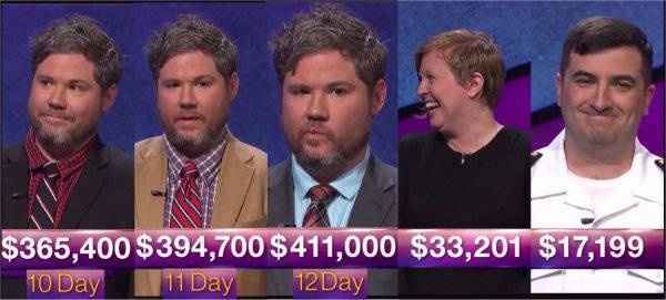 Jeopardy! champs for the week of September 25, 2017