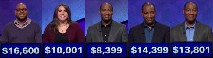 Jeopardy! champs for the week of January 8, 2018