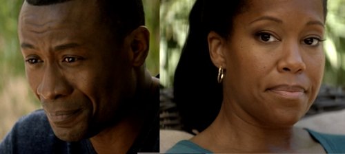 Sean Blakemore and Regina King in American Crime