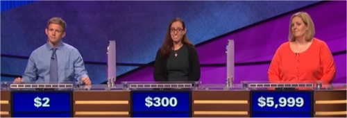 Final Jeopardy (1/3/2017) Gavin Mulligan, Rebecca Glass, Amanda Berofsky