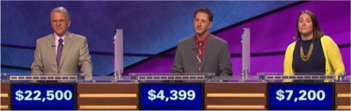 Final Jeopardy (1/6/2017) Joe Bartolomeo, Dante Atkins, Christina Bussmann