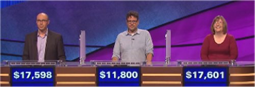 Final Jeopardy (10-10-2016) Nate Ross, Charlie Olsky, Pidge Meade