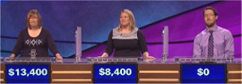Final Jeopardy (10-11-16) Pidge Meade, Alice Emerson and Kalen Meine