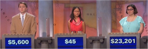 Final Jeopardy (11/10/2016) Jack Bekos, Sabrina Duong, Emily Lamonica