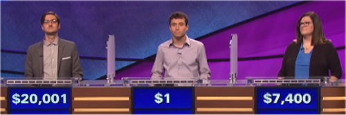 Final Jeopardy (11/29/2016) Justin Bender, Dan Chafetz, Jennifer Berry
