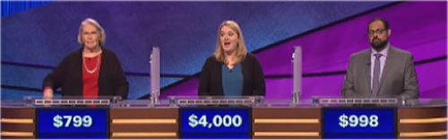 Final Jeopardy (11/8/2016) Georjean McKeeman, Stephanie Hubley, Allon Scheyer