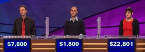 Final Jeopardy (12/13/2016) Tim Aten, Garrett Levenbrook, Cindy Stowell