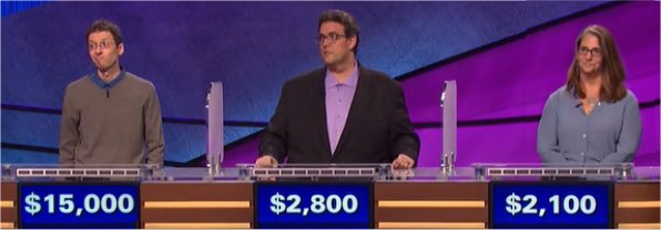 Final Jeopardy (12/7/2016) Tim Aten, Jaime Ryan, Wendi Rottweiler