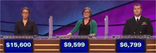 Final Jeopardy (2/10/2017) Kirstin Cutts, Sarah Callori, Brandon Beckler