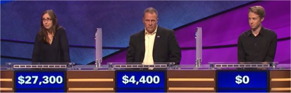 Final Jeopardy (2/2/2017) Lisa Schlitt, Warren Toland, Sean Dennison