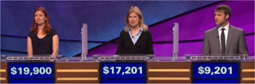 Final Jeopardy (3/13/2017) Jessica Johnston, Bonnie Harris, Michael Roy