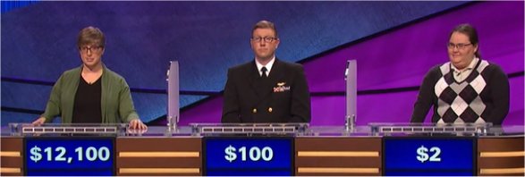 Final Jeopardy (3/20/2017) Rebecca Wald, Eli Rosenberger, Christiane Evaskis-Garrett