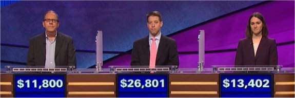 Final Jeopardy (3/27/2017) Robert Weibezahl, Adam Vesterholt, Meral Cultu