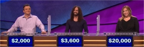 Final Jeopardy (3/8/2017) Todd Defilippi, John Paul Gove, Annie Marggraf