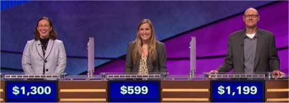 Final Jeopardy (4/14/2017) Deborah Beams, Elspeth Green, Jim Hope
