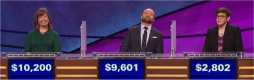 Final Jeopardy (4/4/2017) Abigail Myers, Jace Cochran, Lena Liberman