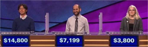 Final Jeopardy (5/1/2017) Alan Lin, Matt Cohen, Meghan Treptow