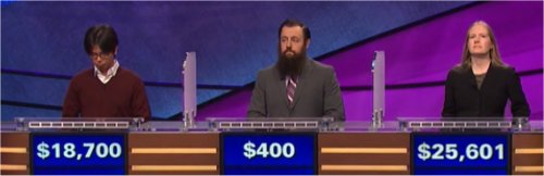 Final Jeopardy (5/2/2017) Alan Lin, Chris Burke, Liz Fischer