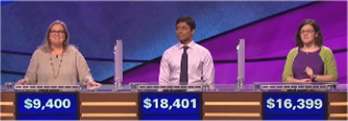 Final Jeopardy: Pam Platt, Jason George and Katie Pieper (7-11-16)