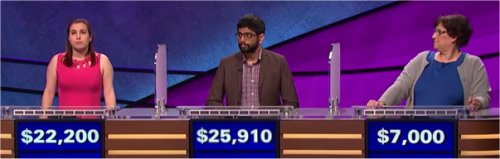 Final Jeopardy: Ellen Corrigan, Pranjal Vachaspati and Carolyn Riegle