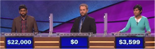 Final Jeopardy: Pranjal Vachaspati, Ross Merriam and Samantha Hartke (7-22-16)