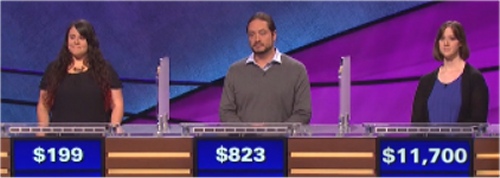 Final Jeopardy: Barbra Resnick, Jim Lebbos and Courtney Paulson