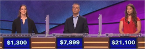 Final Jeopardy (9-12-16) Courtney Paulson, David Gottdenker and Annie Busiek