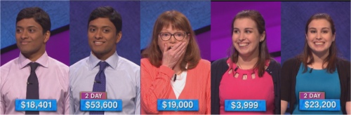 Daily winnings for the week of July 11, 2016 on Jeopardy!