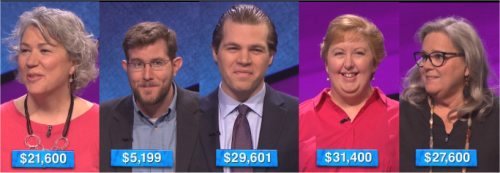 Daily winnings for the week of July 4, 2016 on Jeopardy!