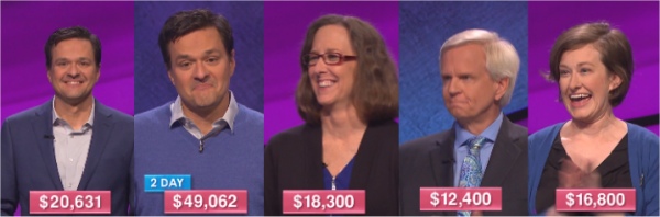 Jeopardy champs for the week of October 17, 2016
