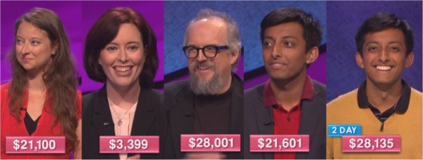 Jeopardy Champs for the week of September 12, 2016