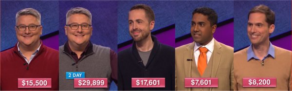 Jeopardy! champs for the week of April 17, 2017