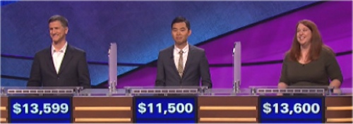 Final Jeopardy Results for Monday, 3/21/2016