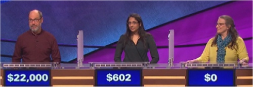 Final Jeopardy Results for Thursday, March 31, 2016